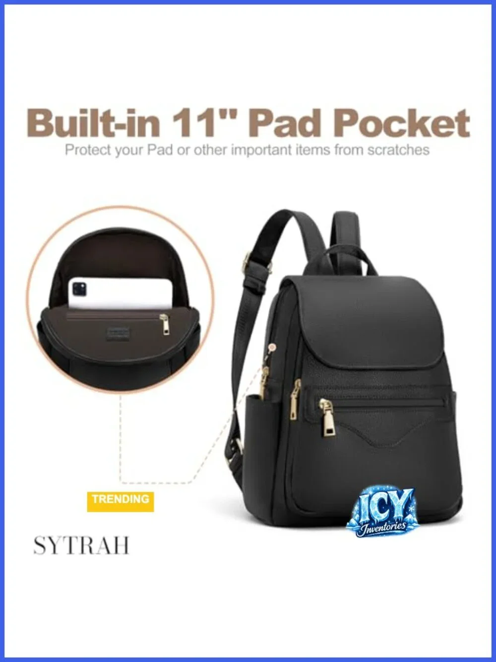 Mini Backpack Purse Women RFID Blocking Vegan Leather Travel Daypack Tablet